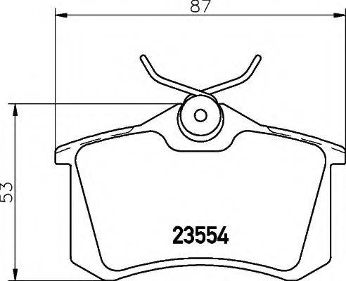 HELLA 8DB355006831 Комплект тормозных колодок, дисковый тормоз