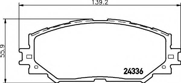 HELLA 8DB355006861 Комплект тормозных колодок, дисковый тормоз