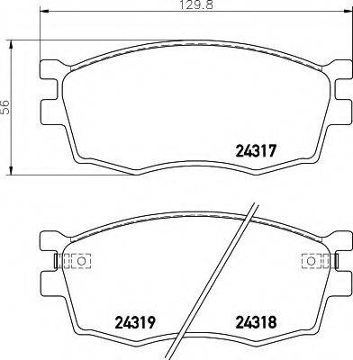 HELLA 8DB355006951 Комплект тормозных колодок, дисковый тормоз