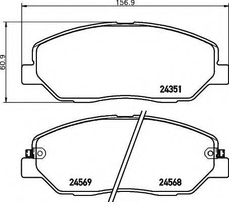 HELLA 8DB355012371 Комплект тормозных колодок, дисковый тормоз