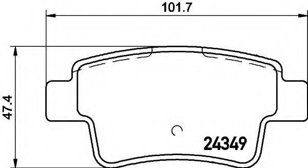 HELLA 8DB355012391 Комплект тормозных колодок, дисковый тормоз