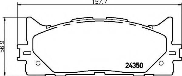 HELLA 8DB355012401 Комплект тормозных колодок, дисковый тормоз