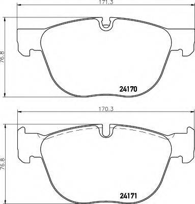 HELLA 8DB355012541 Комплект тормозных колодок, дисковый тормоз