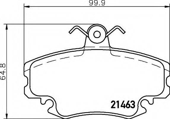 HELLA 8DB355012671 Комплект тормозных колодок, дисковый тормоз