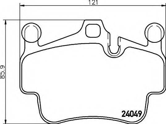 HELLA 8DB355012721 Комплект тормозных колодок, дисковый тормоз