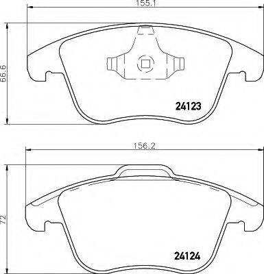 HELLA 8DB355019881 Комплект тормозных колодок, дисковый тормоз