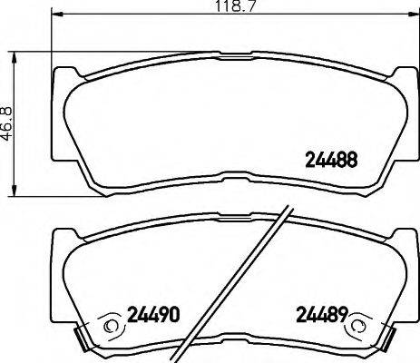 HELLA 8DB355013081 Комплект тормозных колодок, дисковый тормоз