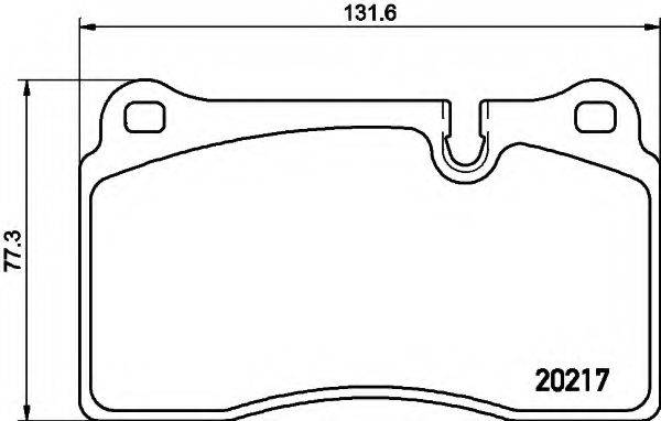 HELLA 8DB355013201 Комплект тормозных колодок, дисковый тормоз