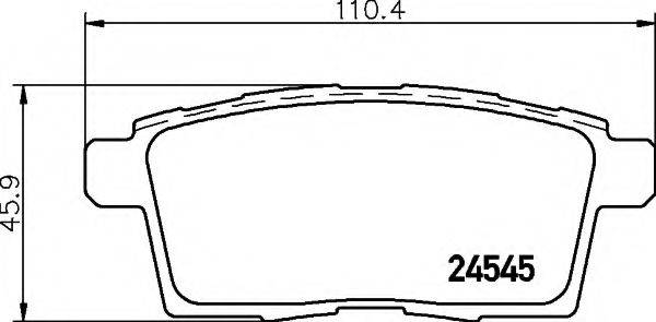 HELLA 8DB355013261 Комплект тормозных колодок, дисковый тормоз