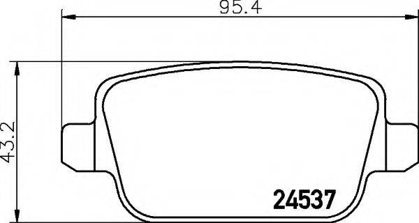 HELLA 8DB355013301 Комплект тормозных колодок, дисковый тормоз