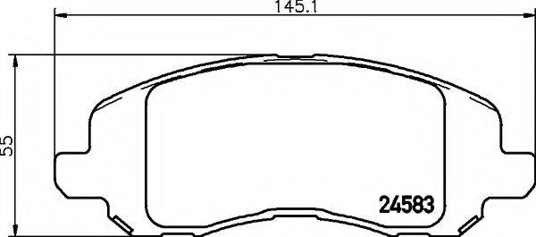 HELLA 8DB355013491 Комплект тормозных колодок, дисковый тормоз