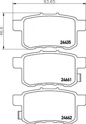 HELLA 8DB355013631 Комплект тормозных колодок, дисковый тормоз