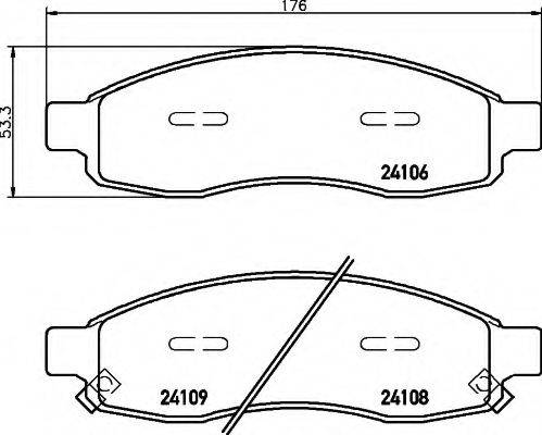 HELLA 8DB355013671 Комплект тормозных колодок, дисковый тормоз