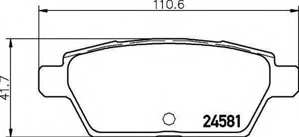 HELLA 8DB355013691 Комплект тормозных колодок, дисковый тормоз