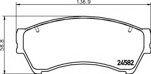 HELLA 8DB355013701 Комплект тормозных колодок, дисковый тормоз