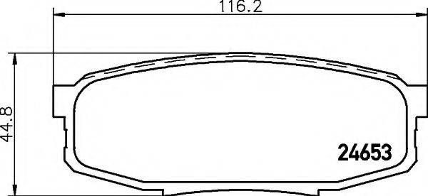 HELLA 8DB355013771 Комплект тормозных колодок, дисковый тормоз