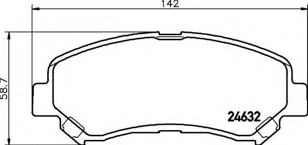 HELLA 8DB355013781 Комплект тормозных колодок, дисковый тормоз