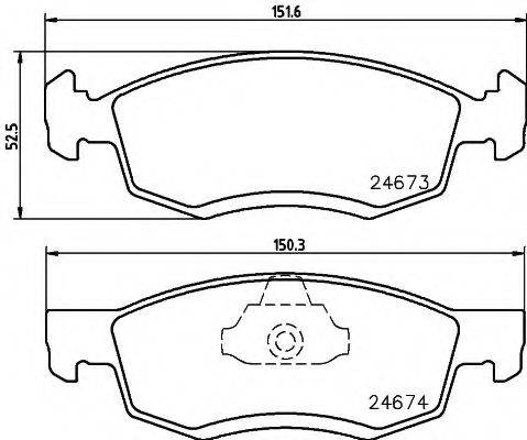 HELLA 8DB355013951 Комплект тормозных колодок, дисковый тормоз