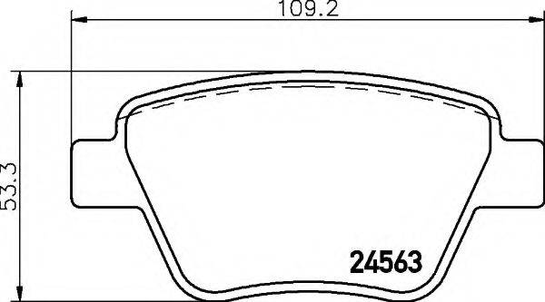 HELLA 8DB355014021 Комплект тормозных колодок, дисковый тормоз