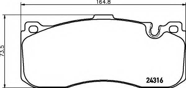 HELLA 8DB355014041 Комплект тормозных колодок, дисковый тормоз