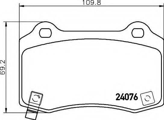 HELLA 8DB355014211 Комплект тормозных колодок, дисковый тормоз