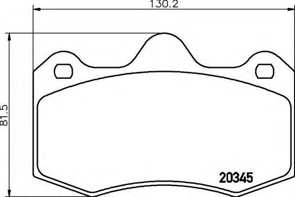 HELLA 8DB355014251 Комплект тормозных колодок, дисковый тормоз