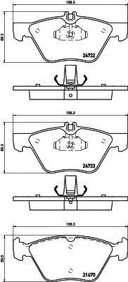 HELLA 8DB355014291 Комплект тормозных колодок, дисковый тормоз