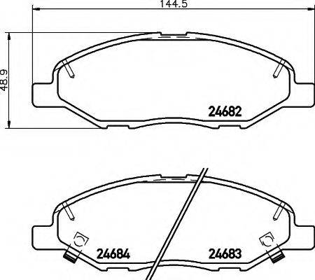 HELLA 8DB355014371 Комплект тормозных колодок, дисковый тормоз