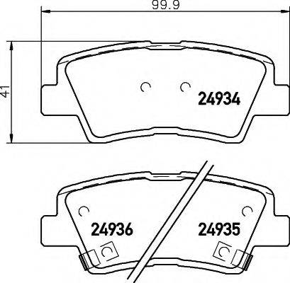 HELLA 8DB355014571 Комплект тормозных колодок, дисковый тормоз