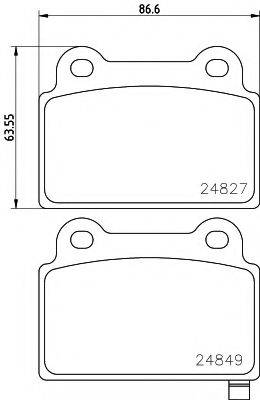 HELLA 8DB355014701 Комплект тормозных колодок, дисковый тормоз