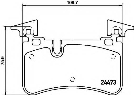 HELLA 8DB355014811 Комплект тормозных колодок, дисковый тормоз