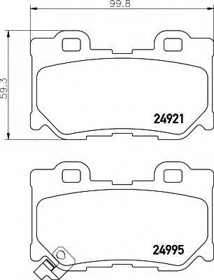 HELLA 8DB355014851 Комплект тормозных колодок, дисковый тормоз