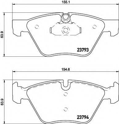 HELLA 8DB355015031 Комплект тормозных колодок, дисковый тормоз