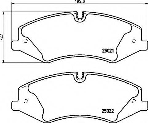 HELLA 8DB355015081 Комплект тормозных колодок, дисковый тормоз