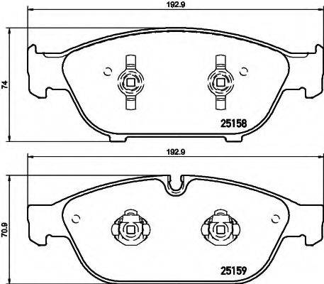 HELLA 8DB355016031 Комплект тормозных колодок, дисковый тормоз