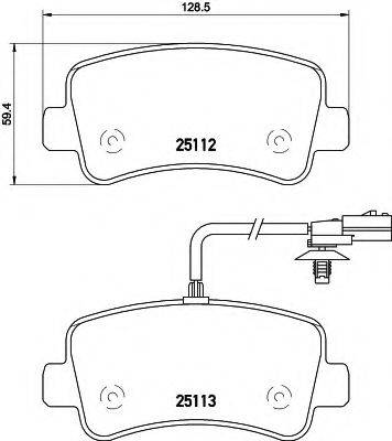 HELLA 8DB355015301 Комплект тормозных колодок, дисковый тормоз