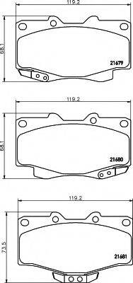 HELLA 8DB355016401 Комплект тормозных колодок, дисковый тормоз