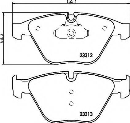 HELLA 8DB355015391 Комплект тормозных колодок, дисковый тормоз