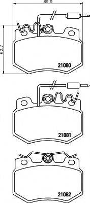 HELLA 8DB355015591 Комплект тормозных колодок, дисковый тормоз