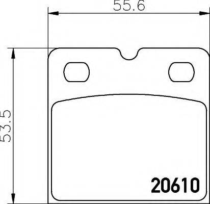 HELLA 8DB355005301 Комплект тормозных колодок, дисковый тормоз