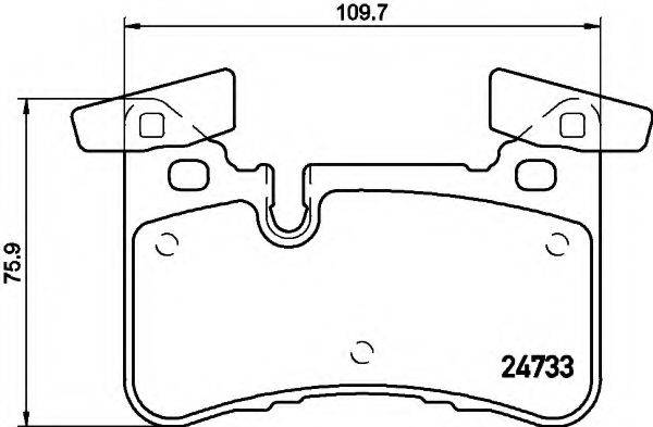 HELLA 8DB355015721 Комплект тормозных колодок, дисковый тормоз