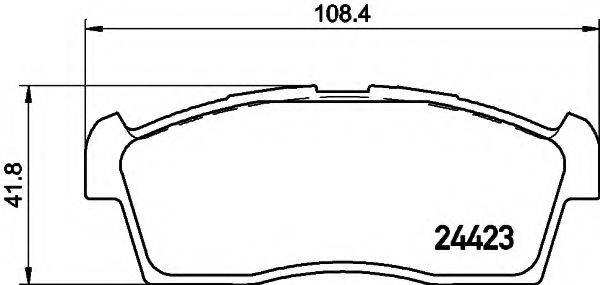 HELLA 8DB355015731 Комплект тормозных колодок, дисковый тормоз