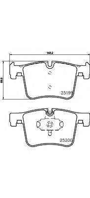 HELLA 8DB355015781 Комплект тормозных колодок, дисковый тормоз