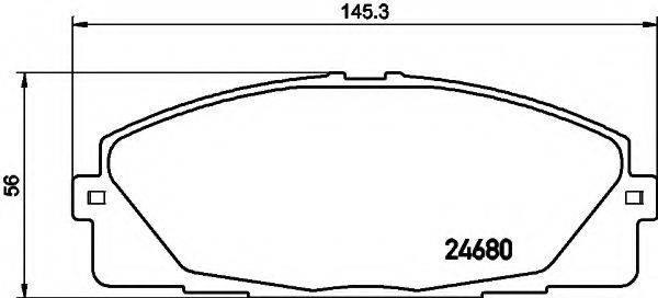 HELLA 8DB355015831 Комплект тормозных колодок, дисковый тормоз