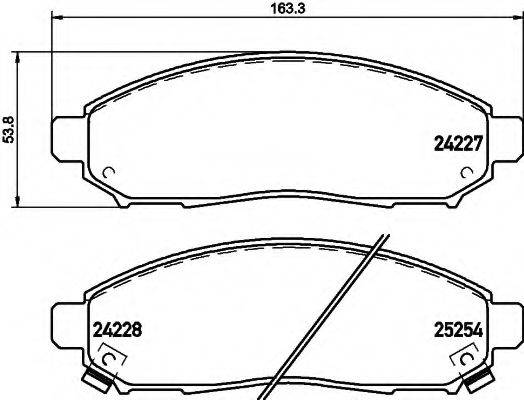 HELLA 8DB355016121 Комплект тормозных колодок, дисковый тормоз