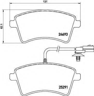 HELLA 8DB355016241 Комплект тормозных колодок, дисковый тормоз