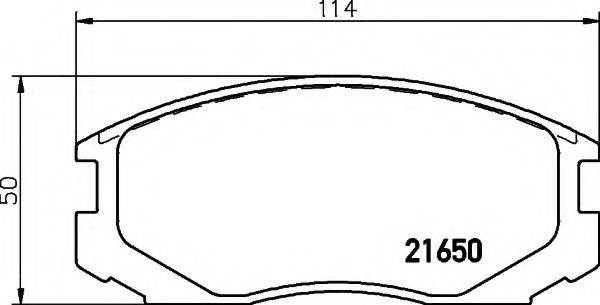 HELLA 8DB355017161 Комплект тормозных колодок, дисковый тормоз