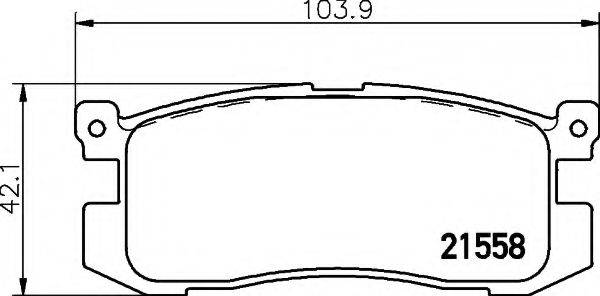 HELLA 8DB355016361 Комплект тормозных колодок, дисковый тормоз