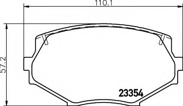 HELLA 8DB355016861 Комплект тормозных колодок, дисковый тормоз