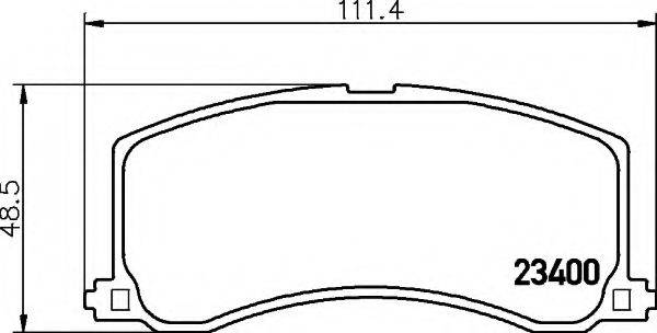 HELLA 8DB355016941 Комплект тормозных колодок, дисковый тормоз